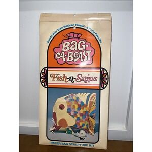 Vintage NIB Bag-a-beast Fish-n-snips Create Your Own Piñata Kit 1972